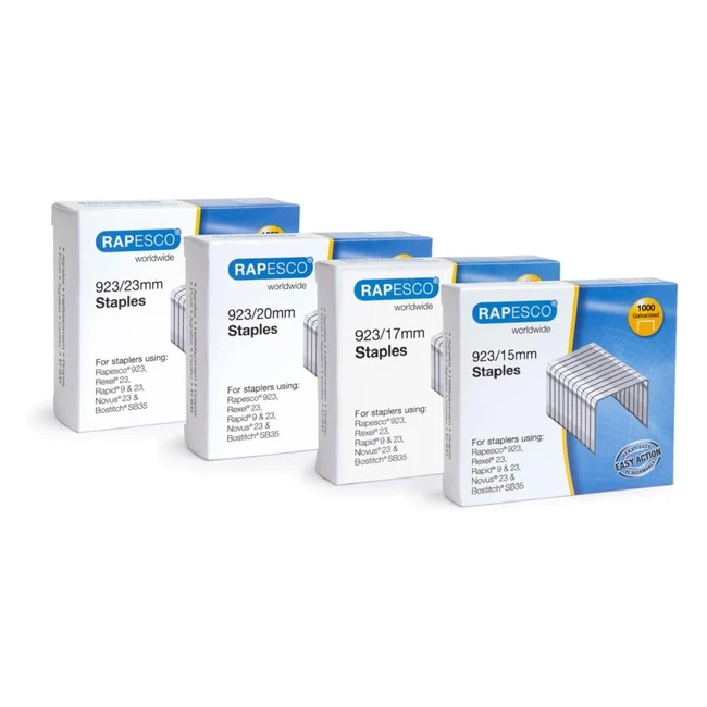 Rapesco 1318 Punti Assortiti 923 Tipo 23 - Confezione da 4000