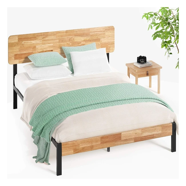 Zinus Olivia Tuscan Metall- und Holzplattformbett Holzlattenrost Matratze kei