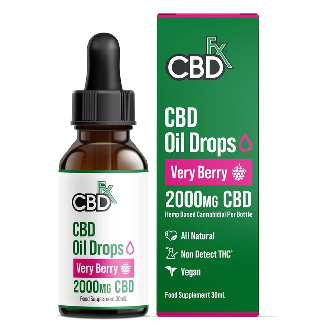 CBDfx 2000mg CBD High Strength Oil Very Berry Flavoured Drops