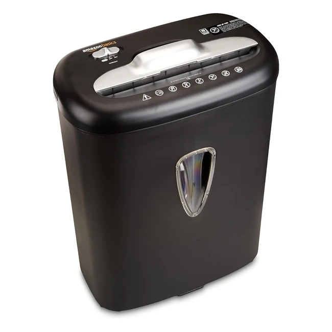 Destructeur de documents Amazon Basics, coupe croisée, 78 feuilles, noir