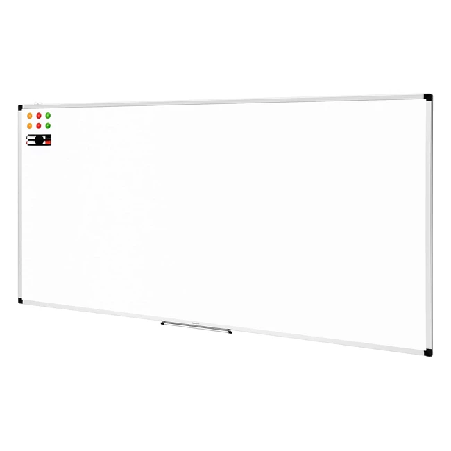Amazon Basics Magnetisches Whiteboard 240x120cm - Trocken Abwischbar - Stiftabla