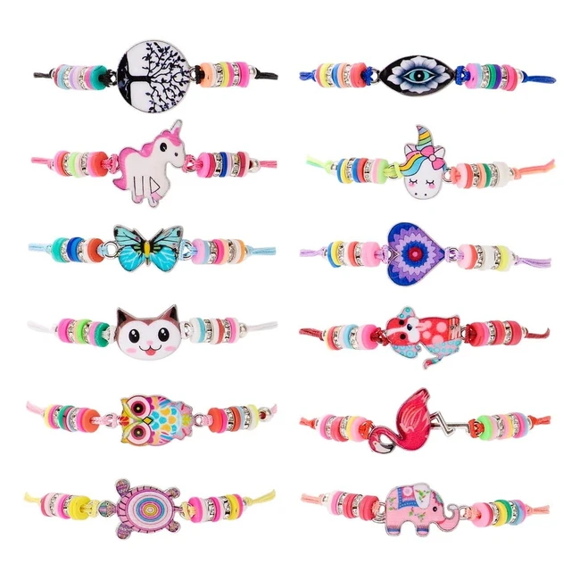 Braccialetti amicizia bambini - Set 12 pezzi - Regalo compleanno ragazza