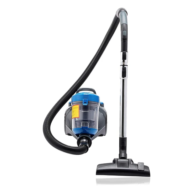 Aspirateur sans sac Amazon Basics - Puissant et compact - 700 W - 20 L - Noir/Bleu