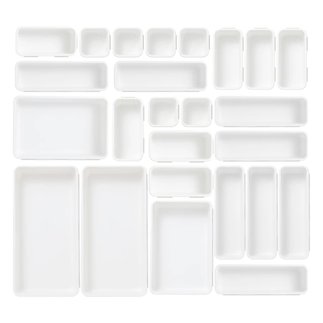 Organizer Cassetti Vassoio Portaposate Scatole Stoccaggio 25 Pezzi