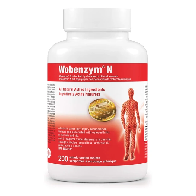 Wobenzym N 200 Enteric-Coated Tablets - Joint Comfort & Recovery