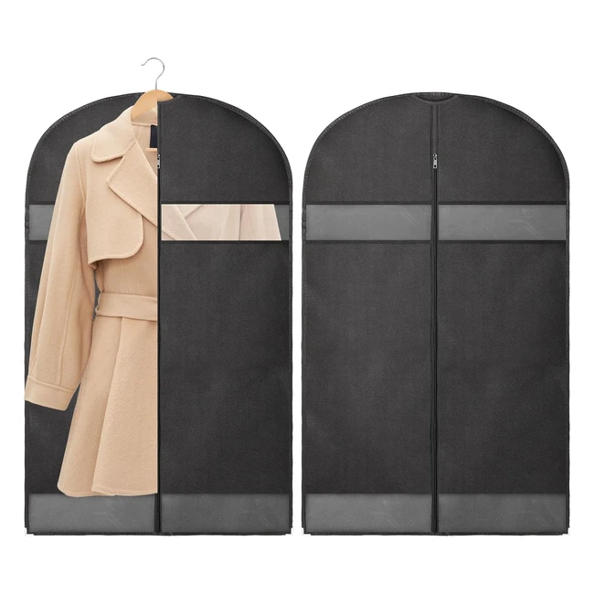 Housse vêtements suspendre 100x60cm - Haute qualité anti-poussière et humidité - Pour costume, veste et robe