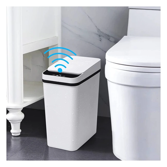 25 Gallon Bathroom Touchless Trash Can - Smart Motion Sensor Rubbish Bin