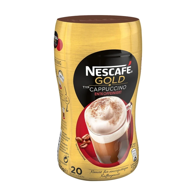 Nescafé Gold Typ Cappuccino entkoffeinierter Getränkepulver 250g