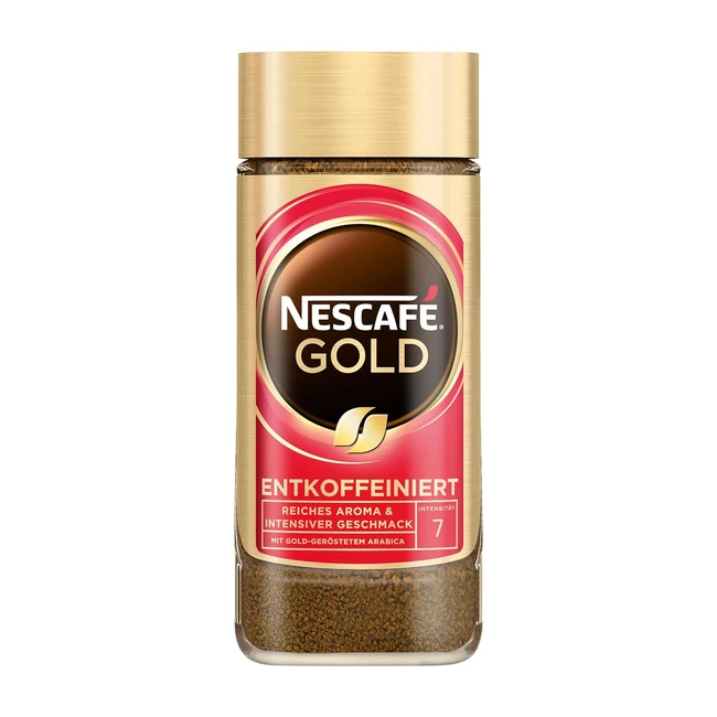 Nescafé Gold entkoffeinierter löslicher Bohnenkaffee, aromatisch und vollmundig, koffeinfrei, 1x100g