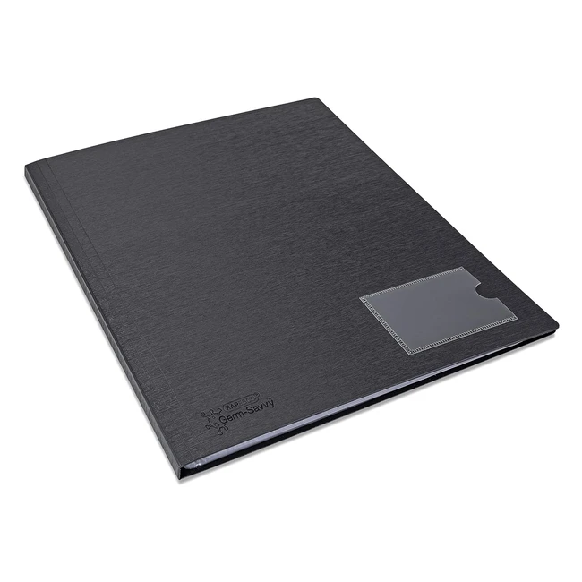 Carpeta Rapesco 1648 Germsavvy Antibacteriano A4 - 12 Fundas - Negro
