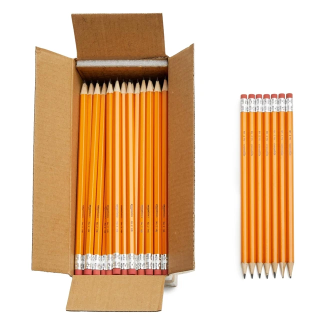 Amazon Basics Presharpened Wood Cased 2 HB Pencils 150 Pack - Grey