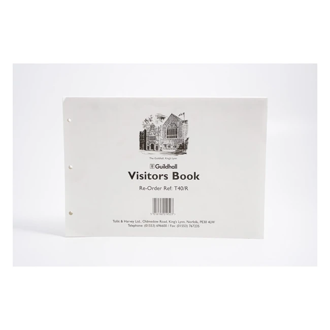 Exacompta Ref T40RZ Guildhall Looseleaf Visitors Book - 50 Refill Sheets A4 - 18 Entries per Page - Compatible with T40Z