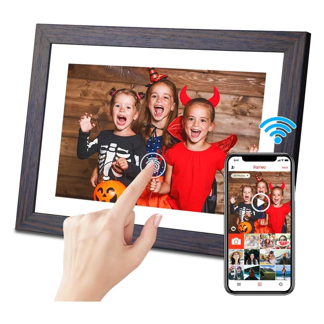 Hesmor WiFi Digital Photo Frame 101-inch IPS LCD Touch Screen - 1280x800 32GB 
