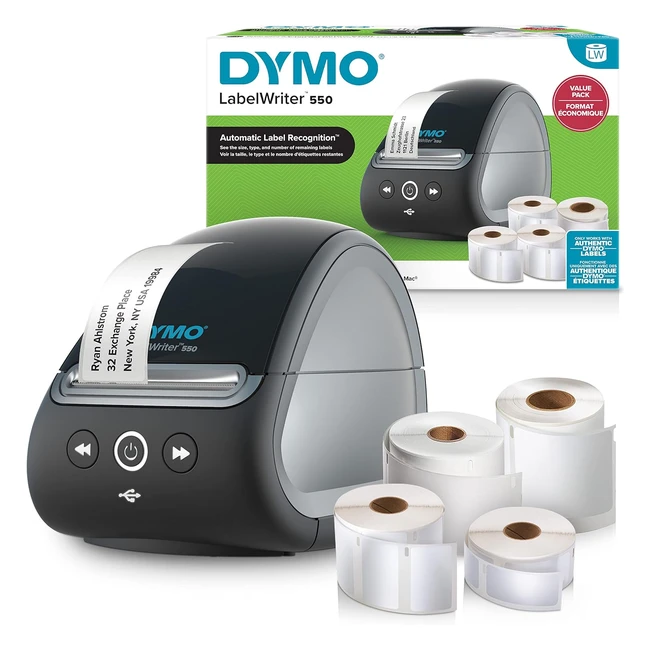 Impresora etiquetas Dymo LabelWriter 550 Bundle - Reconocimiento automtico - E