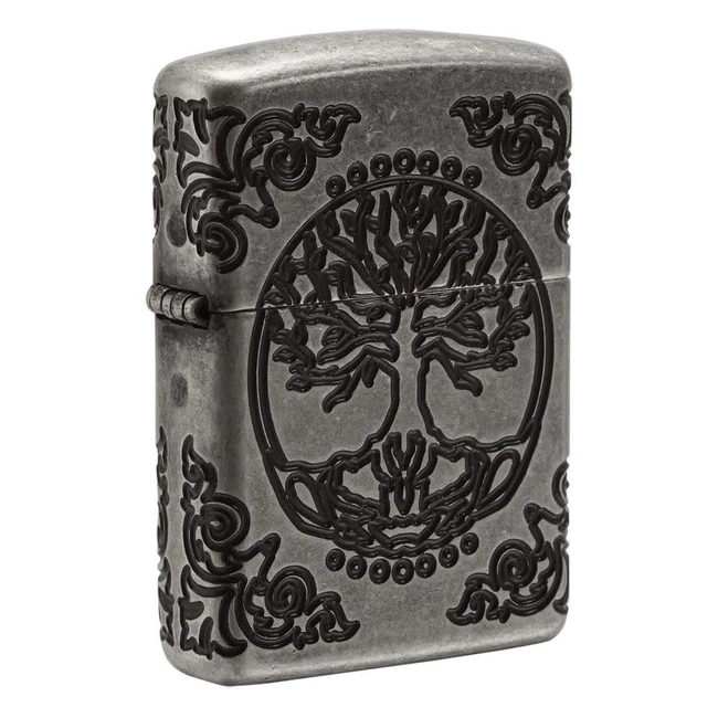 Accendino Zippo Tree of Life, Unisex, Antivento, Ref. 12345, Design Antico