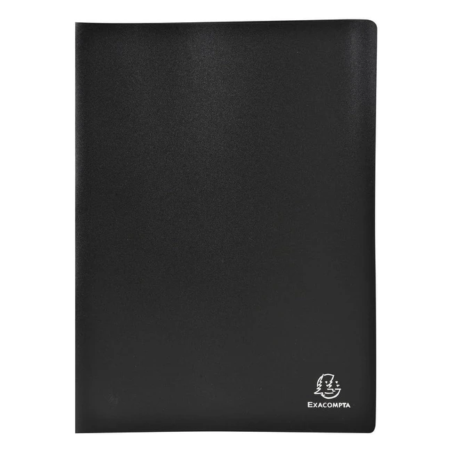 Exacompta Ref 8541E Soft PP Display Book - A4 Documents - Lightweight - 40 Pockets - Black Cover
