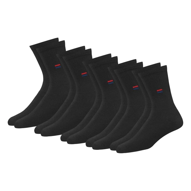 Calcetines para hombre Navysport, pack de 5, algodón, hasta la pantorrilla, EU 38-42, negro