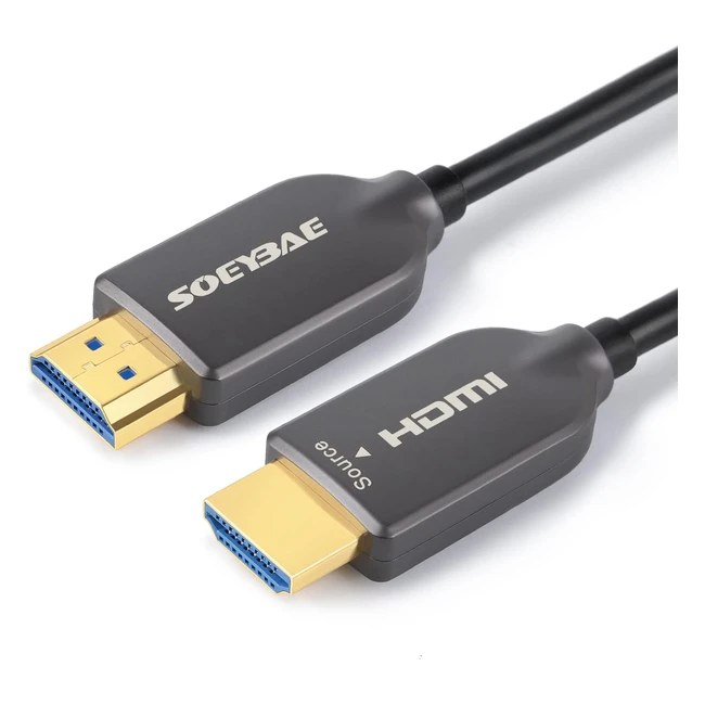 Cable HDMI Fibra Óptica Soeybae 15m 4K60Hz HDR 3D ARC HDCP 2.2