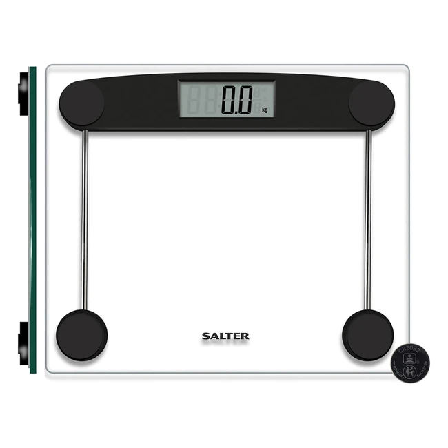 Salter 9208 BK3R Digital Bathroom Scale - High Precision Sensors - Easy Read LCD Display