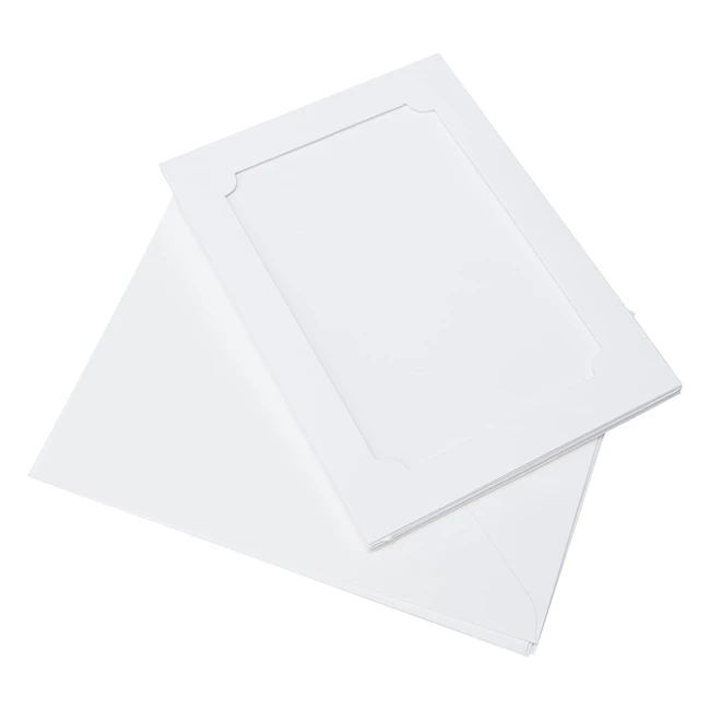 Tarjetas de diseo Papermania con apertura para foto 125x18 cm 4 unidades blanc