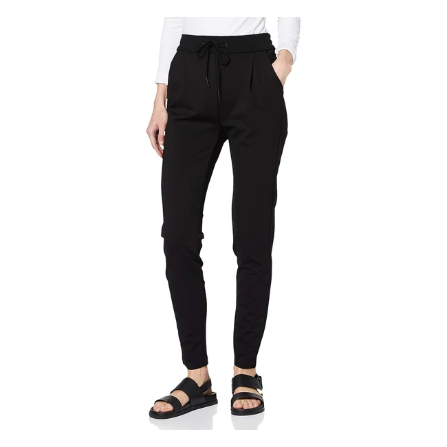 Pantalon Vero Moda Vmeva - Taille Moyenne - Réf. 34 - Noir - Livraison Gratuite