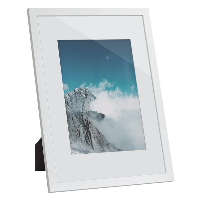Songmics Picture Frame for 21x297 cm Pictures - White, MDF Glass Front - RPF011W01