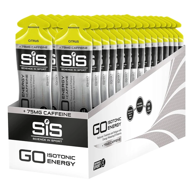 Science in Sport Go Isotonic Energy Gel with Caffeine - Citrus Pack of 30 - Bo