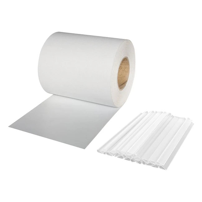 Brise-vue en PVC Jarolift pour jardin - 19 cm x 40 m - Protection visuelle - 25 clips de fixation inclus