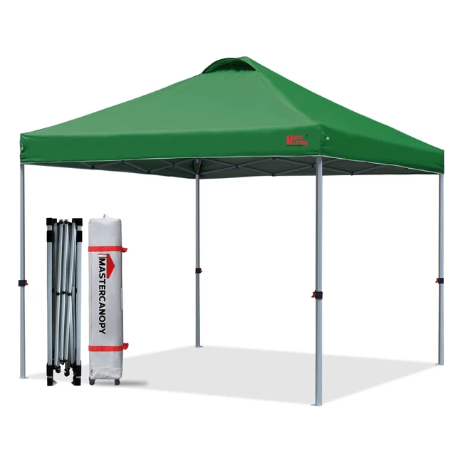 MasterCanopy Durable EZ Popup Gazebo Tent with Roller Bag 25x25m - Forest Gree