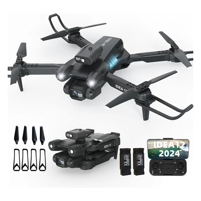 Drone IDEA12 con 2 telecamere evitamento ostacoli telecamera attiva regolabil