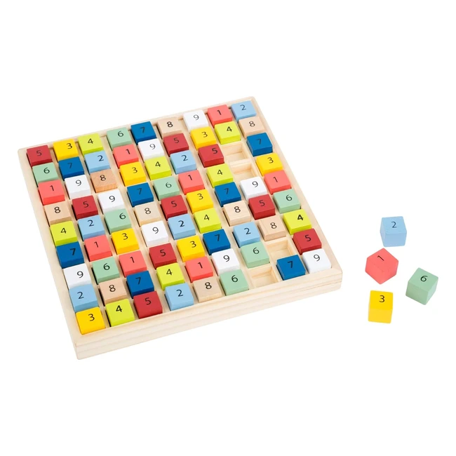 Sudoku Colorato in Legno Small Foot 11164 - 81 Cubi Numerici - Dai Colori Vivaci