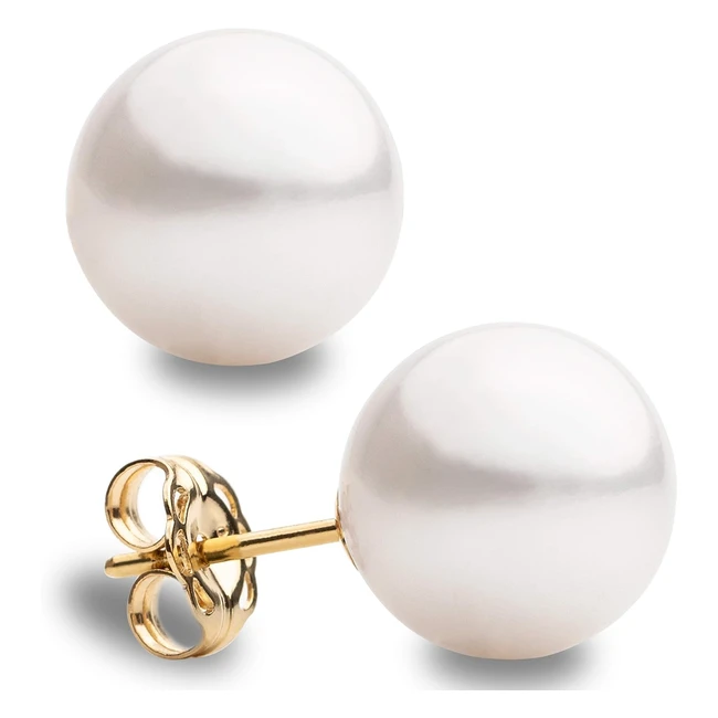 Pendientes de perlas redondas cultivadas de agua dulce mujer secret you en oro 18k ley 750 o plata 925 rodida