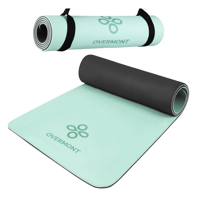 Esterilla Yoga Overmont Antideslizante Profesional 8mm - ¡Practica Yoga en Cualquier Lugar!