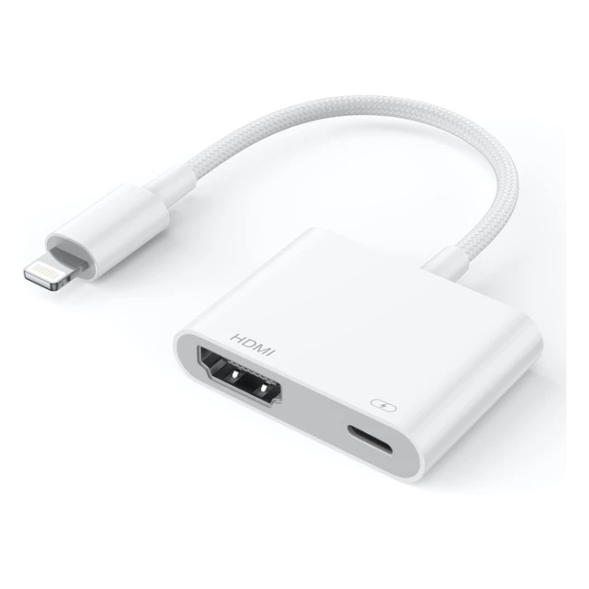 Adaptateur HDMI Apple MFI HD 1080p - Compatible avec iPhone - Réf. 14131211XXRXS