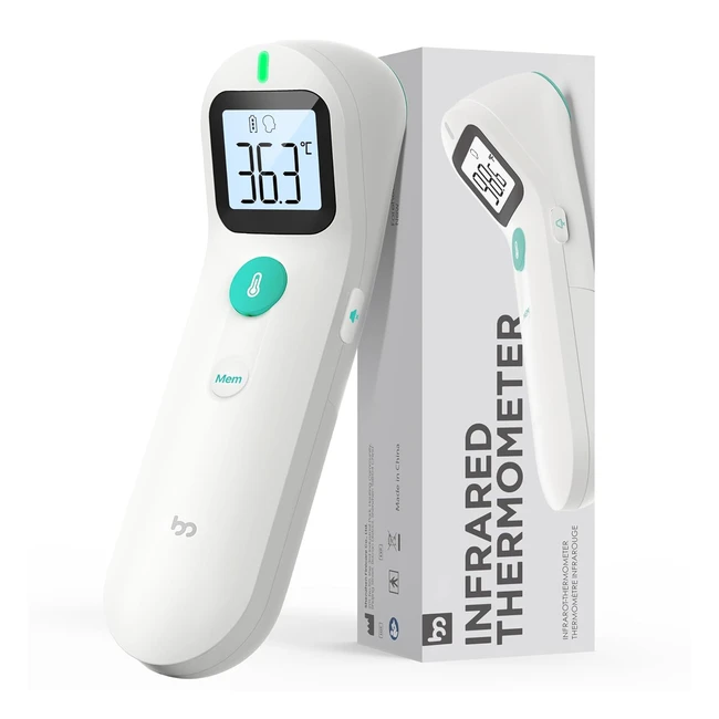 Thermomètre Frontal Professionnel - Précision, Mesure Sans Contact - Bébé, Enfants, Adultes