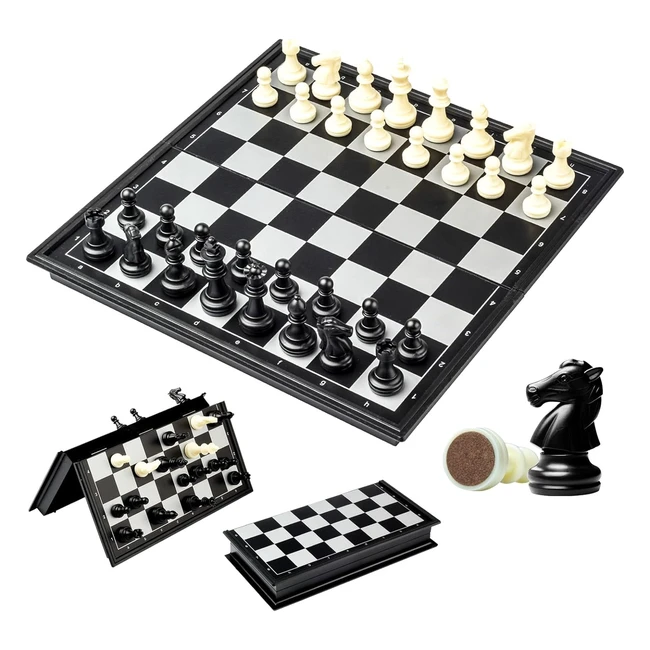 Scacchiera magnetica pieghevole per bambini - Alta qualit - 25x25 cm