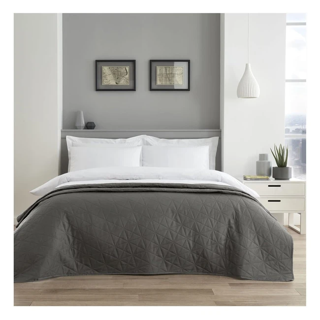 Luxurious Lightweight Quilted Bedspread - GC Gaveno Cavailia Charcoal 150x200