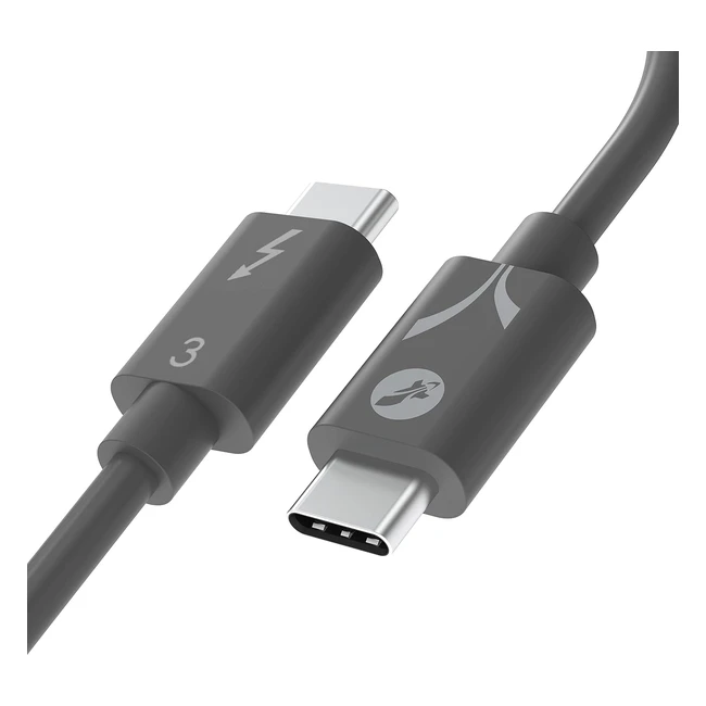 Sabrent Thunderbolt 30 Cable Intel Certified 20 cm - Supports 100W Charging & 40Gbps Data Transfer