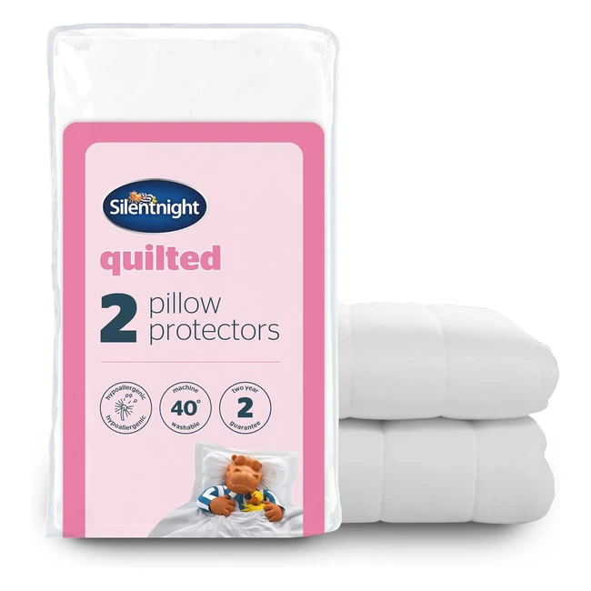 Silentnight Quilted Pillow Protectors 2 Pack - Protect Your Pillows from Spills