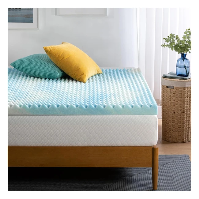 Surmatelas Zinus Swirl en mousse à mémoire de forme et en gel refroidissant - 90 x 190 cm