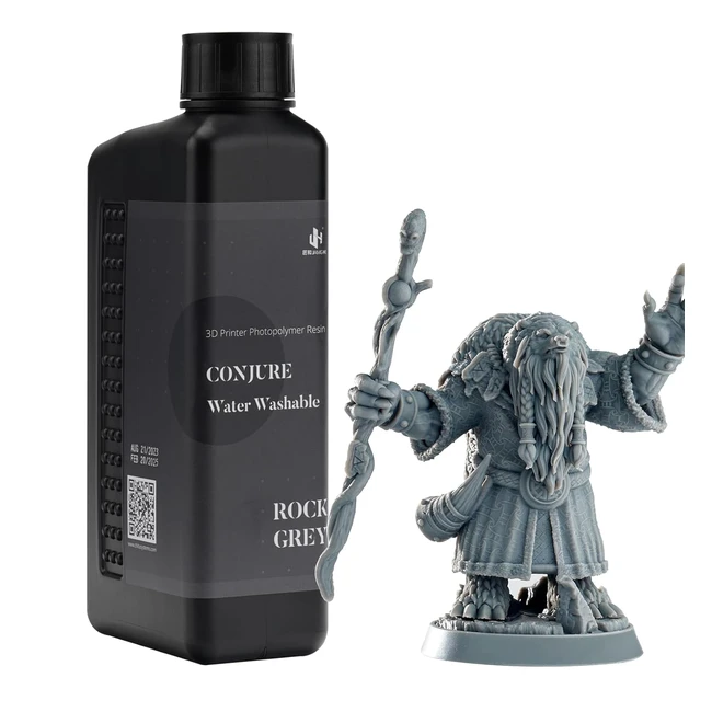 Resina lavable Conjure 1kg - Rápido postprocesamiento y fácil de limpiar - Para impresoras 3D 8k10k12klcddlpsla
