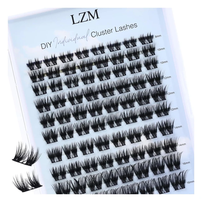 Ciglia Finte Individuali Lzm Ciglia Finte Ciuffetti Mista 816 Mm - Estensione Ciglia DIY Cluster - Ciglia Grappolo con Banda Sottile - Casa D Curldg21