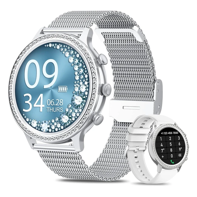 Reloj Inteligente Mujer Xinghesf 132 HD Pantalla Táctil Smartwatch - 3 Correas - Impermeable IP68 - Regalo Mujer