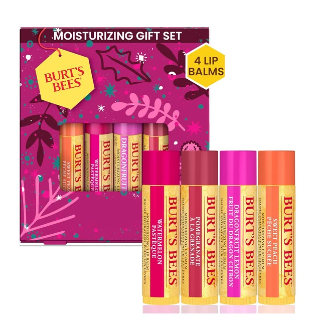 Burts Bees Lippenbalsam mit Bienenwachs Fruchtduft Pfirsich Wassermelone Gra