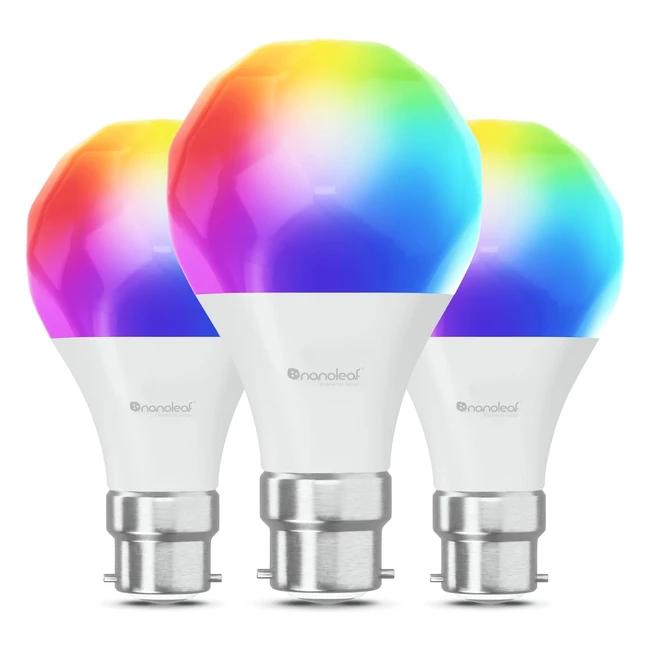 Nanoleaf Matter Essentials 3 - Lampadine LED B22 RGBW Smart e Dimmerabile - Luci