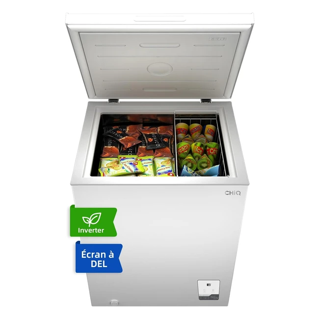 Congélateur coffre Chiq 142L - Congélateur inverter affichage température - Congélation rapide - Faible bruit - FCF142DE 2023