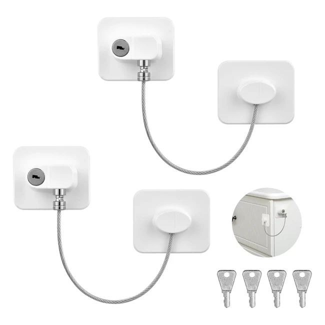 Bloque-fenêtre enfant AIQINU avec serrure frigo - Protection et sécurité pour enfants - 4 clés incluses