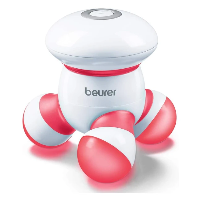 Beurer MG16 Mini Massager - Red, Ergonomic Handheld Vibration Massager