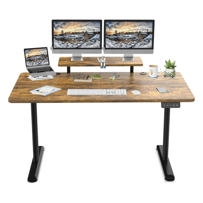 Triumphkey Scrivania Regolabile in Altezza 160x70 cm - Rustico Marrone