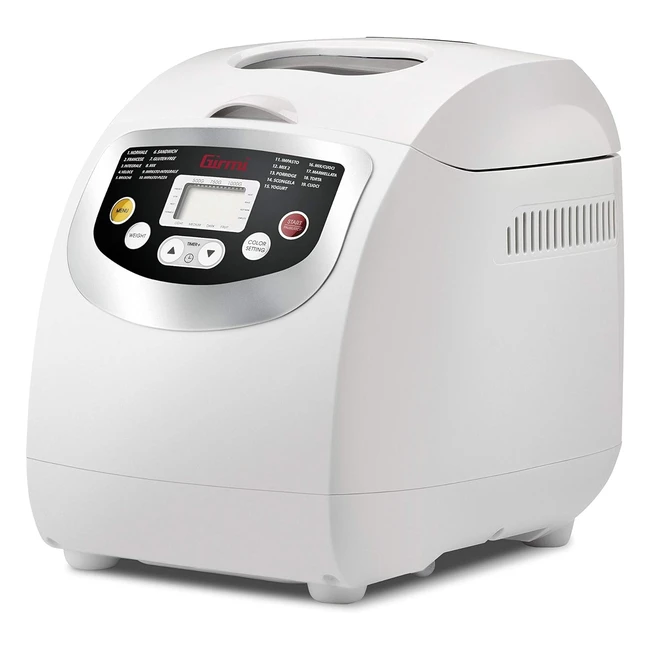 Panificadora Girmi MP2000 Blanco - 19 programas preconfigurados - Gluten Free